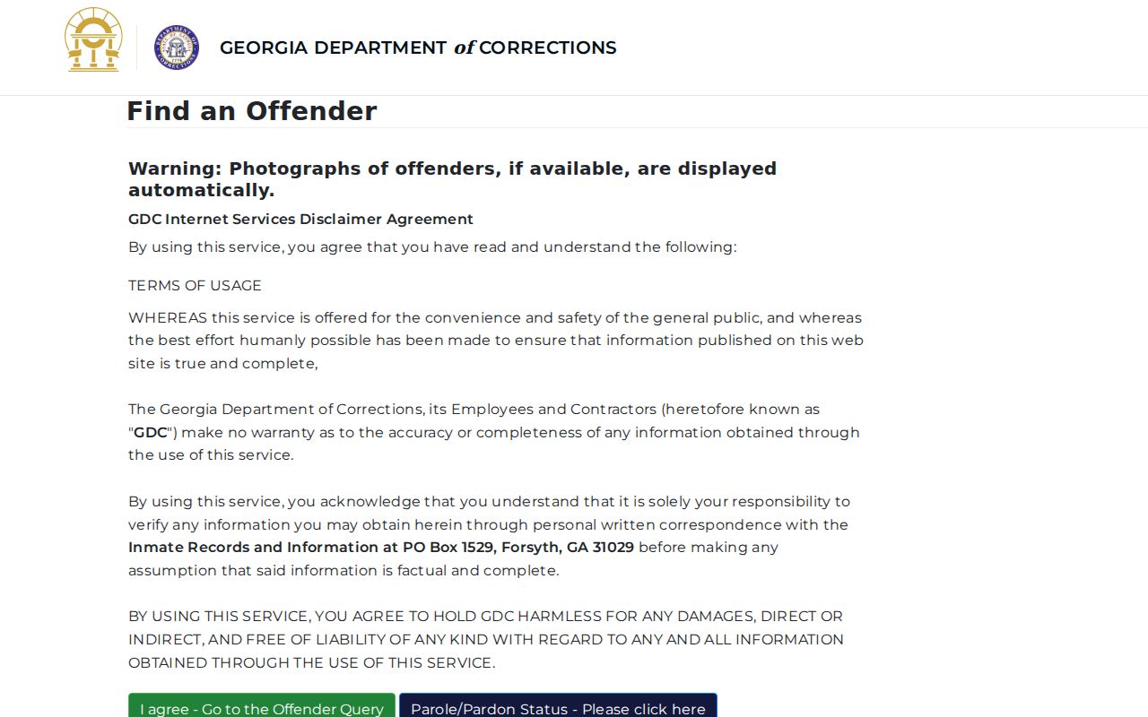Oglethorpe County arrest history GDC search