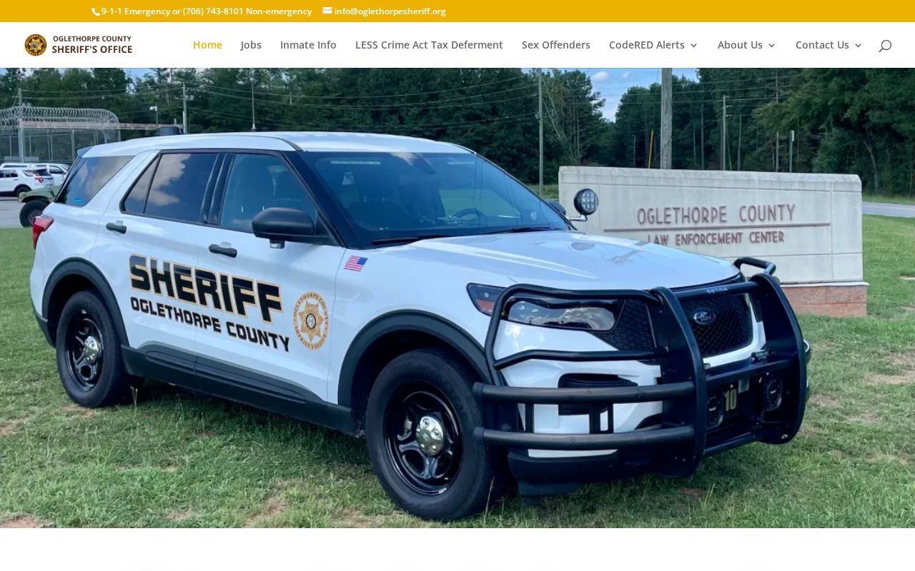 Oglethorpe County criminal history sheriff official homepage