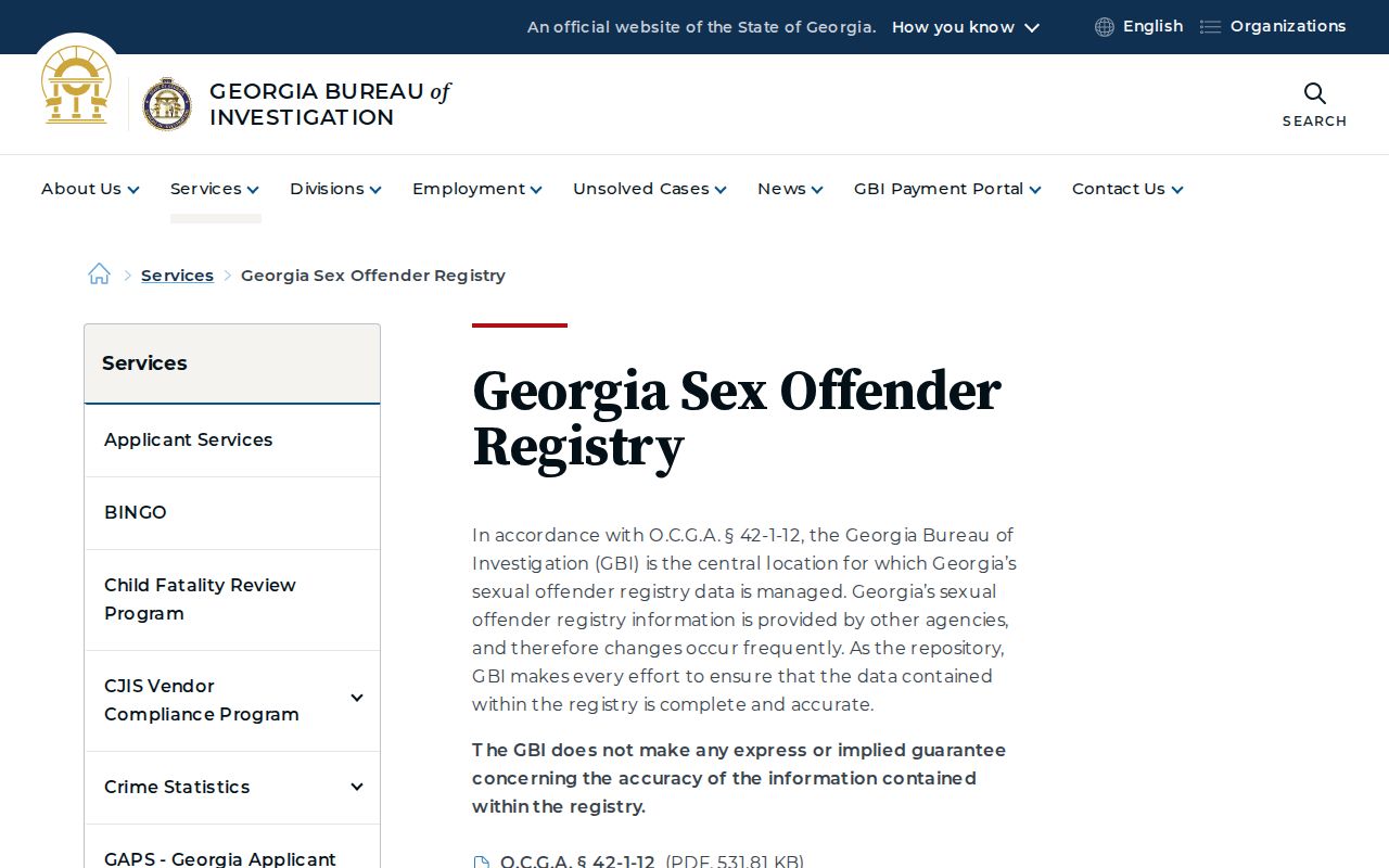 Oglethorpe County sex offender search on the Georgia registry